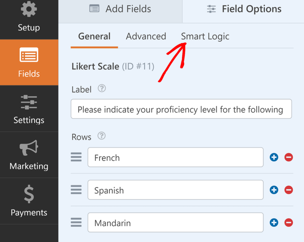 Lógica Inteligente - WPForms Smart logic