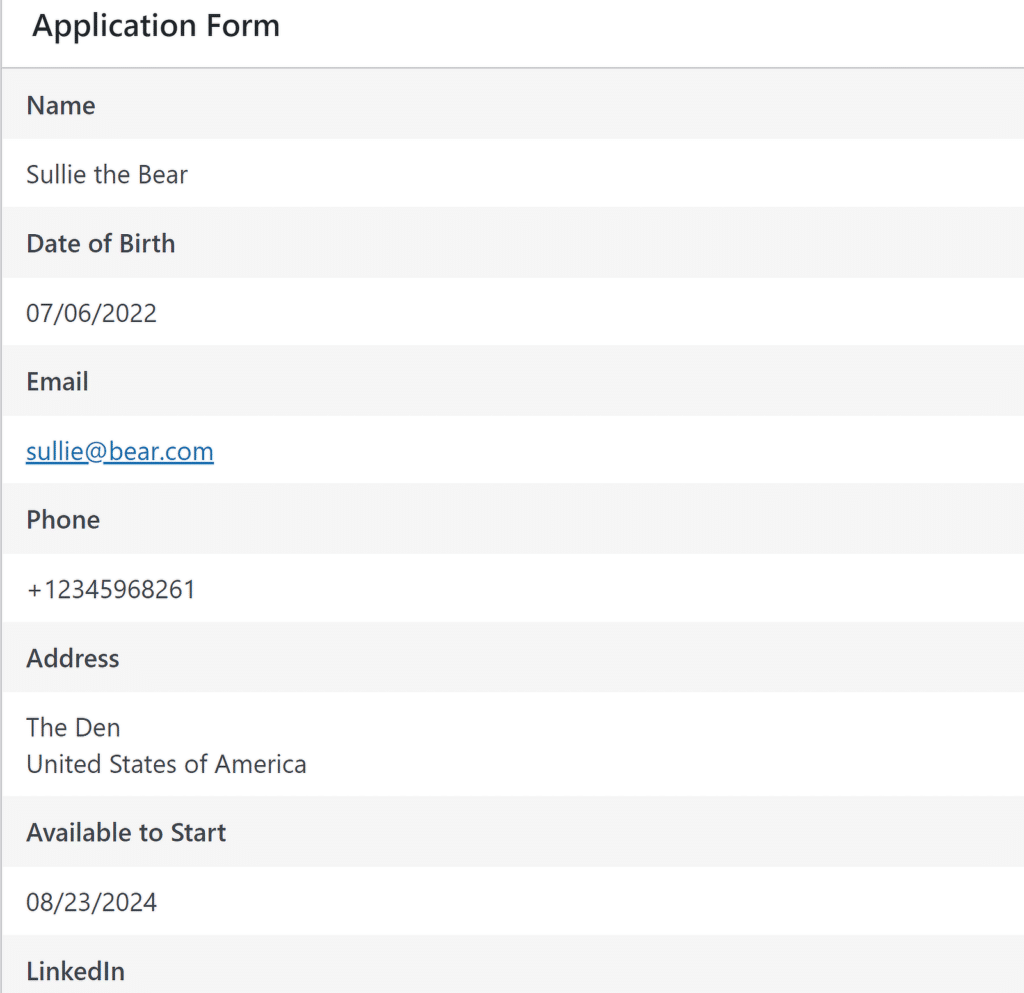 Entrada WPForms - WPForms WPForms entry