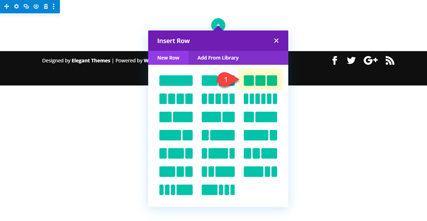 Divi layout pack preview efeitos de flutuação em leque