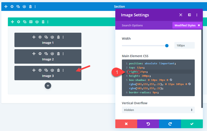 Divi layout pack preview efeitos de flutuação em leque