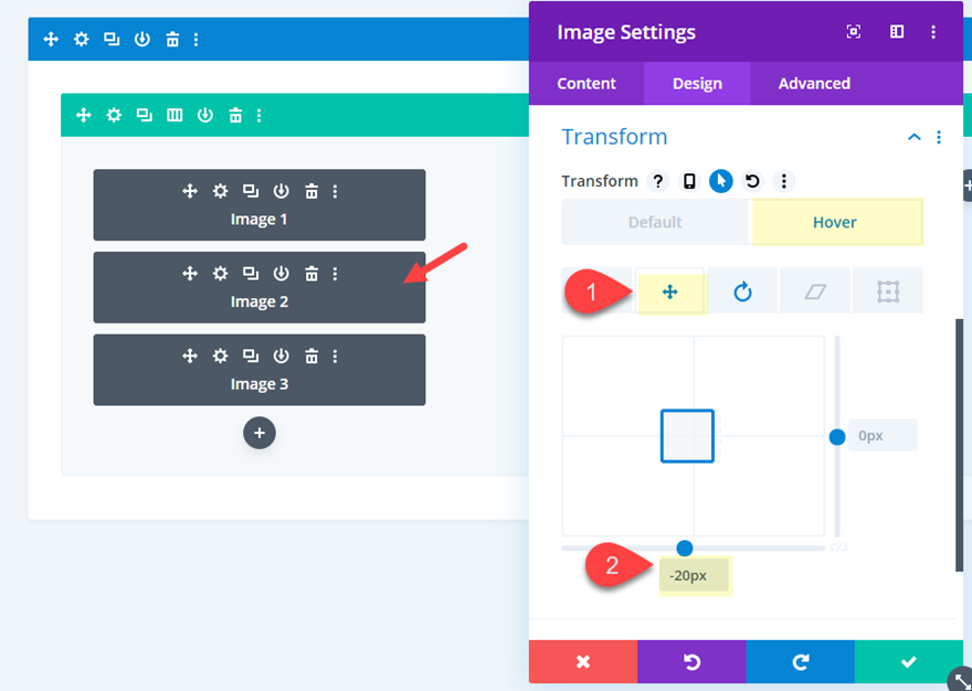 Divi layout pack preview efeitos de flutuação em leque