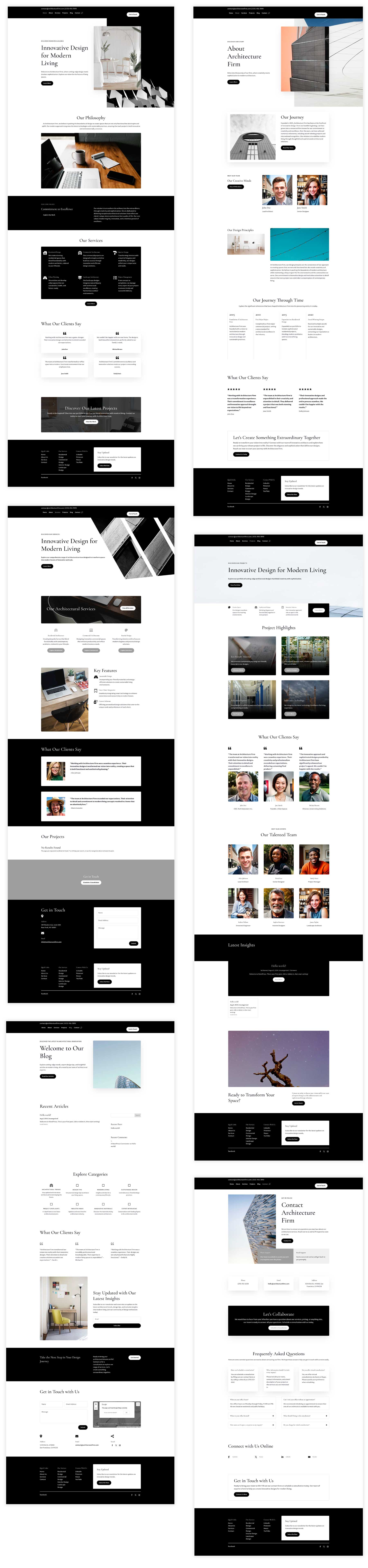 Exemplo de construtor de sites Divi AI