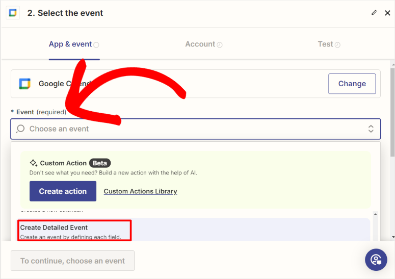 zapier-buat-detail-acara - IsItWP - Detektor Tema WordPress Gratis zapier create detailed event