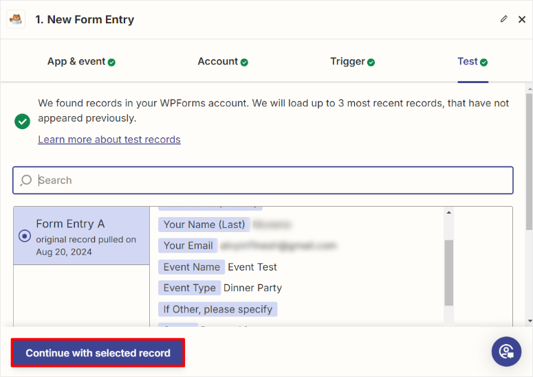 zapier-formulir-baru-tes-entri-lengkap - IsItWP - Detektor Tema WordPress Gratis zapier new form entry test complete