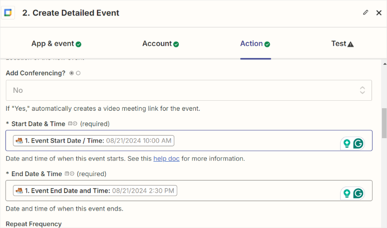 zapier-wpforms-google-calendar-mapping - IsItWP - Detektor Tema WordPress Gratis zapier wpforms google calendar mapping