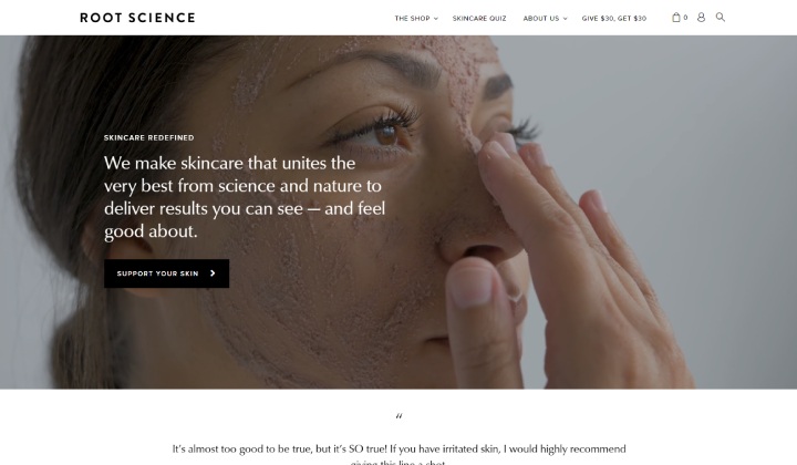 12+ 激发您在线业务的最佳 WooCommerce 商店示例 11 Root Science
