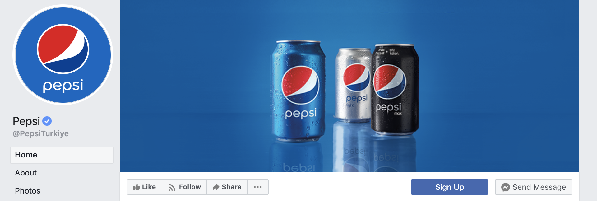 Pepsi Facebook-Titelbild
