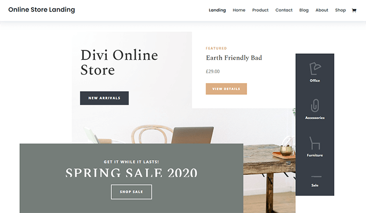 Mais de 9 temas de comércio eletrônico mais populares para WordPress em 2024 7 divi online store 21