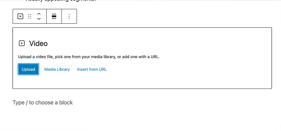 Come incorporare video in WordPress (una guida passo passo) 4 Directly embed your Video using the Block editor