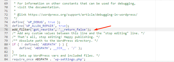 WordPress が .htaccess ファイルを上書きしないようにするにはどうすればよいですか? 9 Inserting code in the Wp-config.php file to stop WordPress from overwriting the .htaccess file