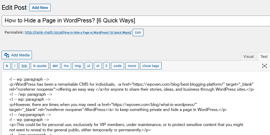 ¿Cómo sangrar párrafos en un sitio web de WordPress? 4 formas rápidas 6 Indent whole paragraphs Using HTML in WordPress