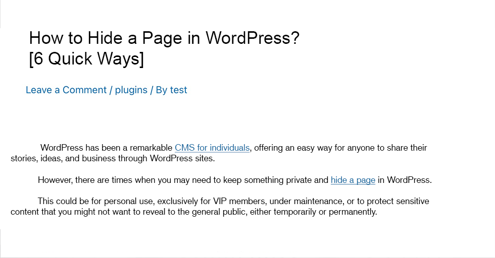 ¿Cómo sangrar párrafos en un sitio web de WordPress? 4 formas rápidas 5 Preview of Indenting in WordPress using Classic editor