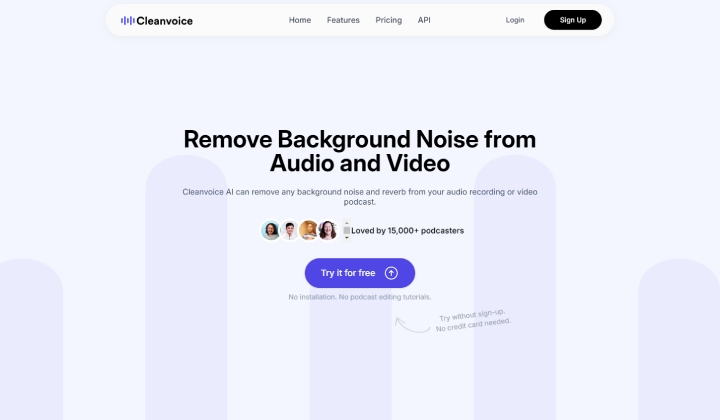 用于视频背景噪声消除的顶级人工智能工具 |增强音频质量 4 Cleanvoice