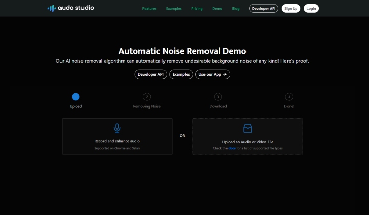 用于视频背景噪声消除的顶级人工智能工具 |增强音频质量 3 Audo Studio