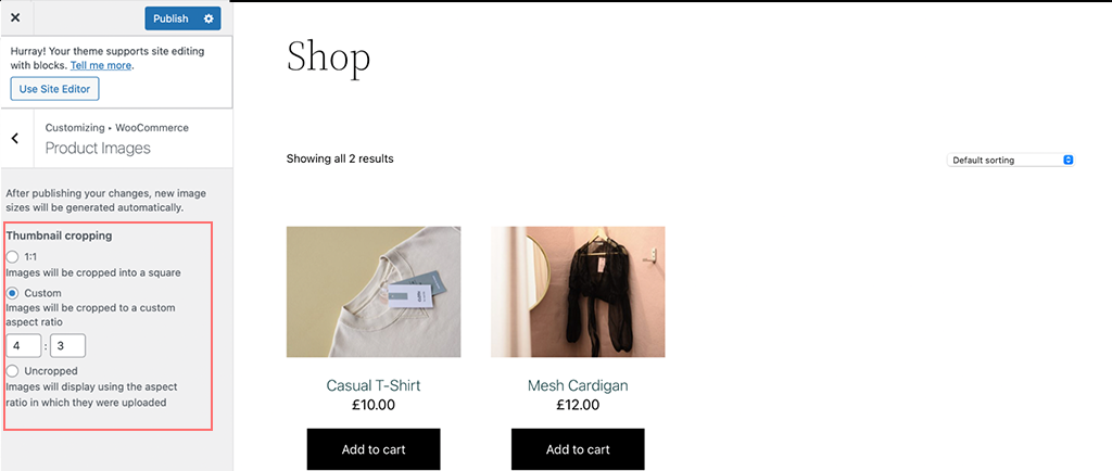 Come modificare e ridimensionare le immagini in WordPress? Esercitazione rapida 14 Editing product images in WordPress