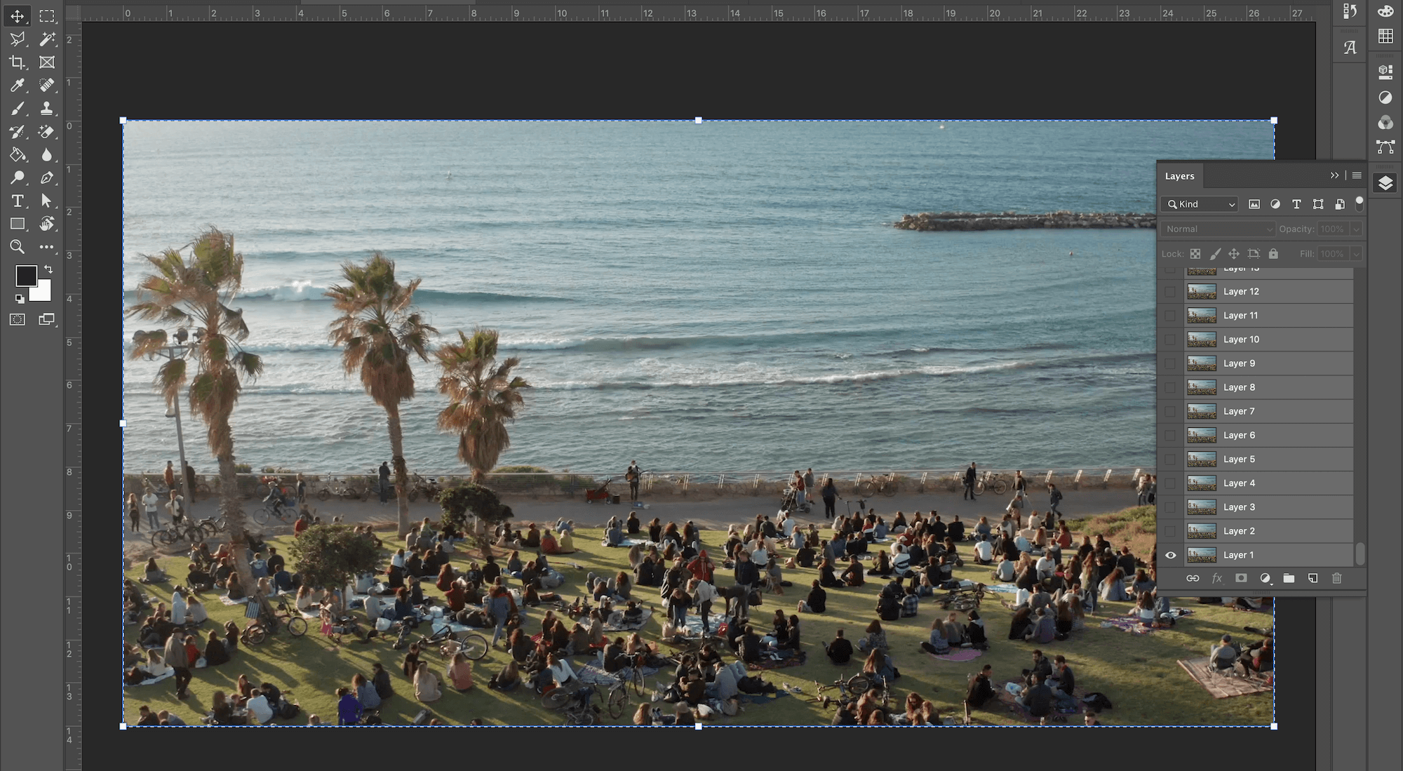 capture d'écran d'une vidéo recadrée sur photoshop