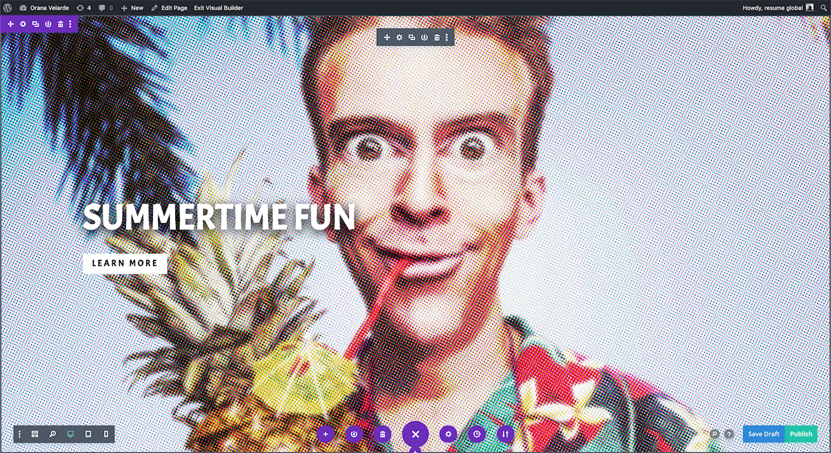 Verwenden von Retro-Comic-Buchkunst mit Divi