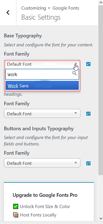 WordPress 2024에서 글꼴을 변경하는 방법(빠르고 쉬움!) 17 Fonts Family in Basic Settings