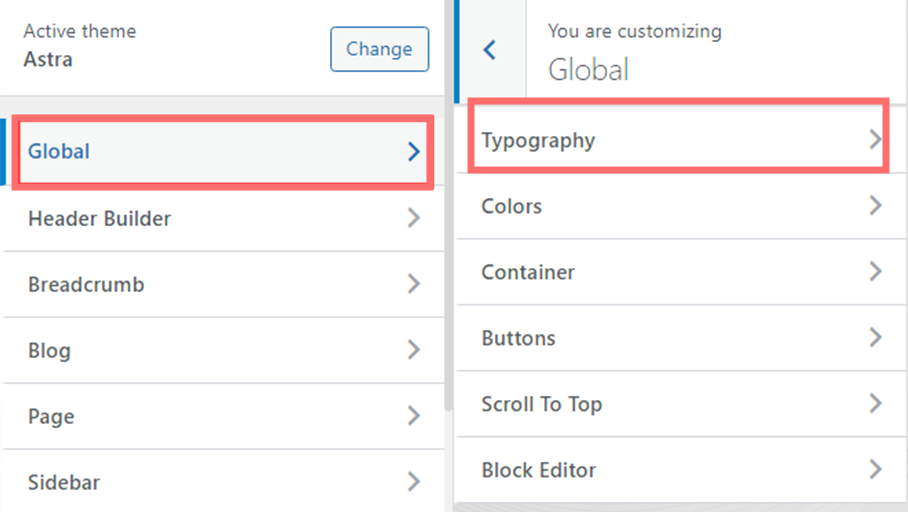 WordPress 2024에서 글꼴을 변경하는 방법(빠르고 쉬움!) 5 Open Topography Settings
