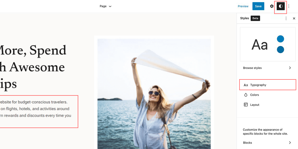 WordPress 2024에서 글꼴을 변경하는 방법(빠르고 쉬움!) 10 Changing Fonts using Full Site Editor