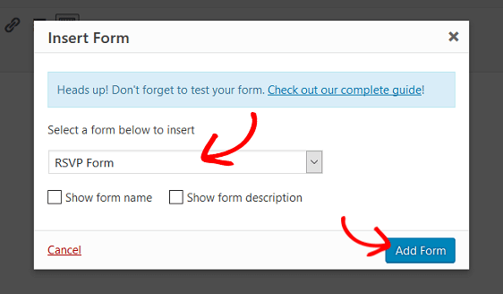Formularz rsvp w wordpress-weforms This is a screenshot of rsvp form in wordpress