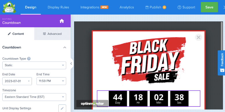 OptinMonster 倒數計時器 - IsItWP - 免費 WordPress 主題偵測器 OptinMonster countdown timer