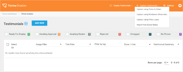 rush-ovation-dashboard - IsItWP - 免費 WordPress 主題偵測器 thrive ovation dashboard
