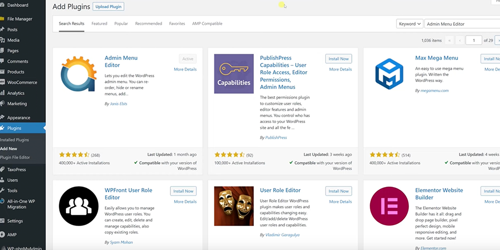 كيفية إعادة ترتيب عناصر قائمة المسؤول في ووردبريس؟ 3 Installing Admin Menu Editor