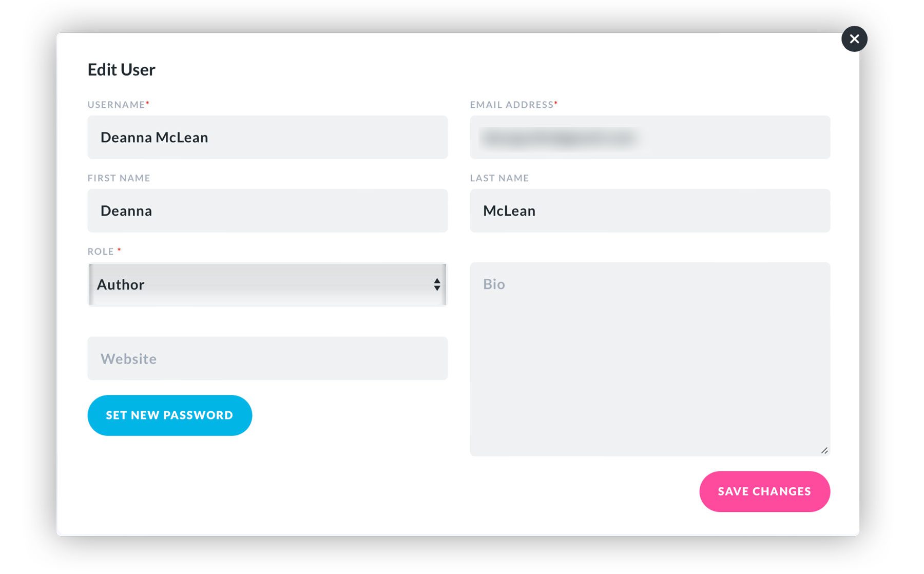 cambiar las contraseñas de WordPress con Divi Dash