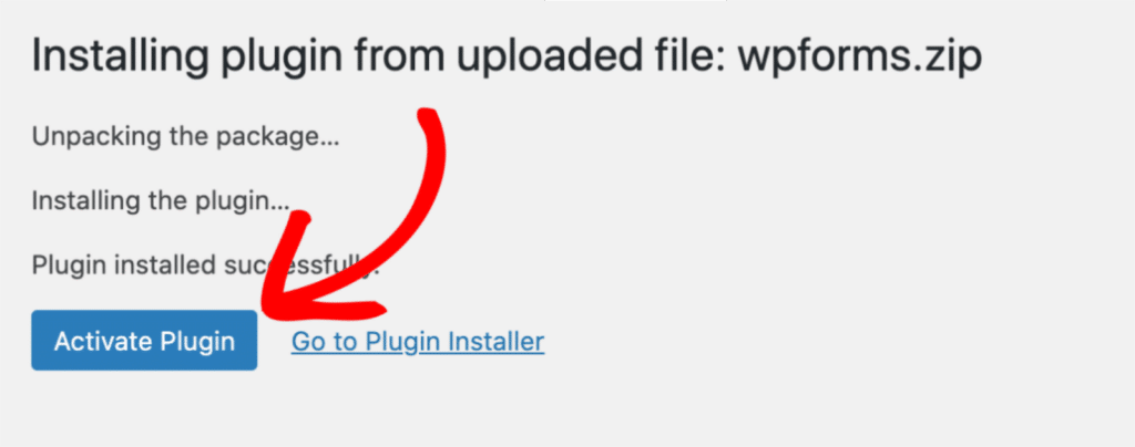 เปิดใช้งานปลั๊กอิน - WPForms activate plugin