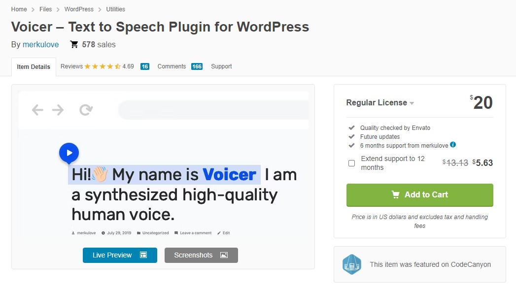 Voicer – Complemento de texto a voz para WordPress