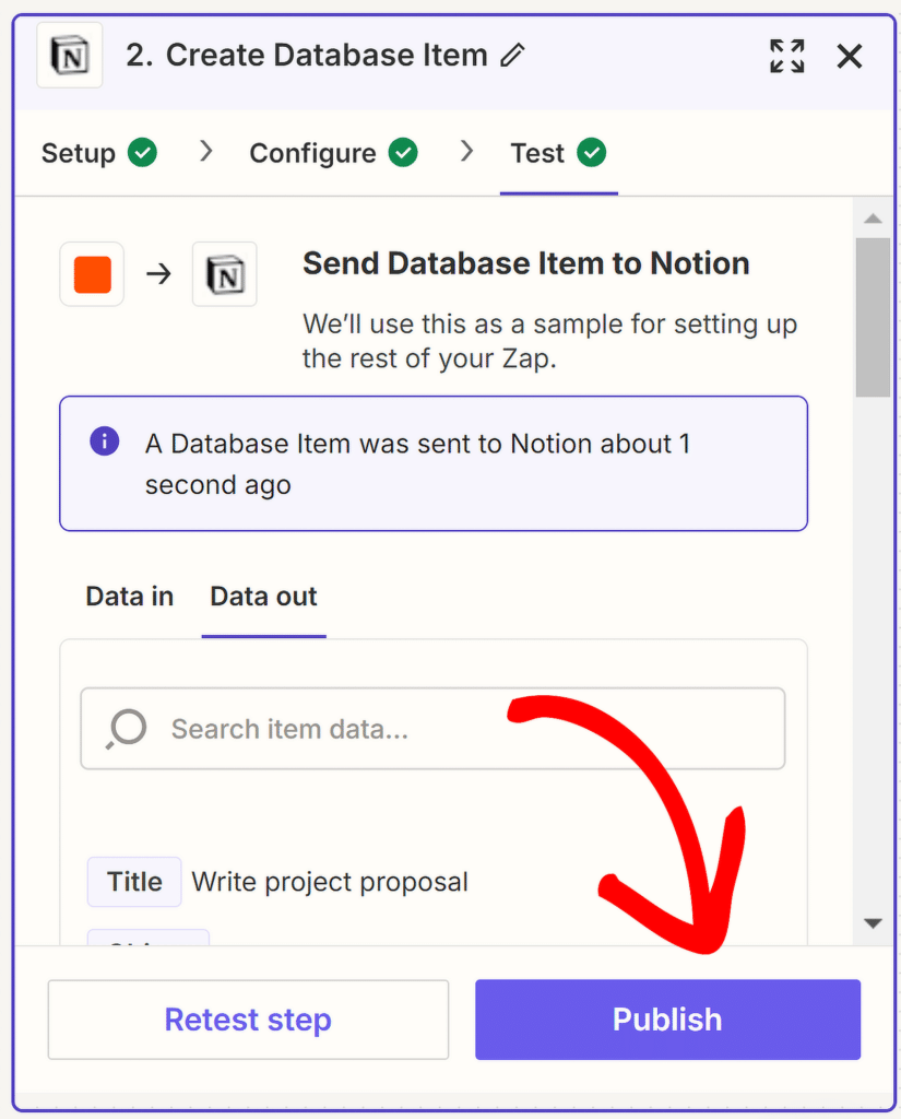 Zap veröffentlichen – WPForms publish zap