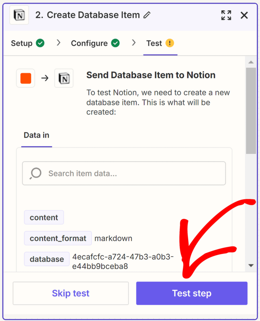 Testen Sie die Zapier-Integration – WPForms test integration zapier