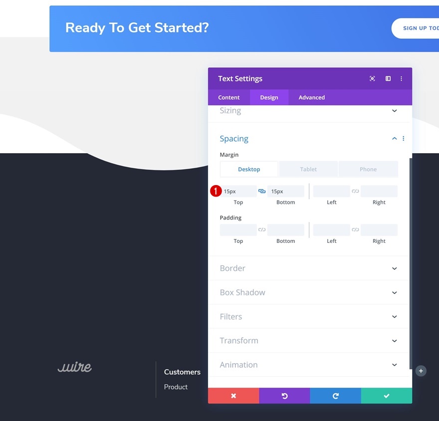 เลื่อนส่วนท้าย