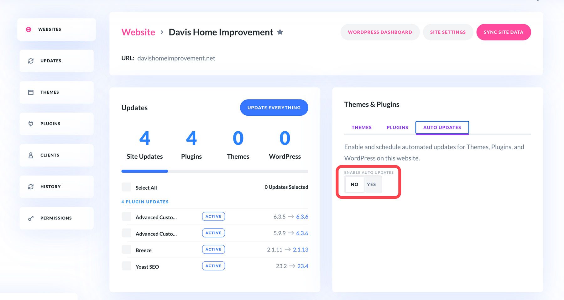 在 WordPress 上启用自动更新