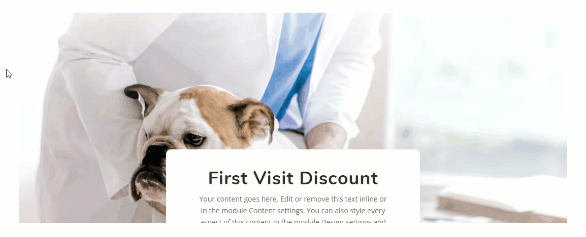 divi llamativos efectos de desplazamiento de cta