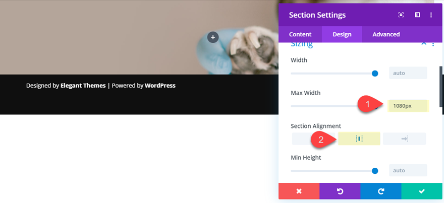 divi llamativos efectos de desplazamiento de cta