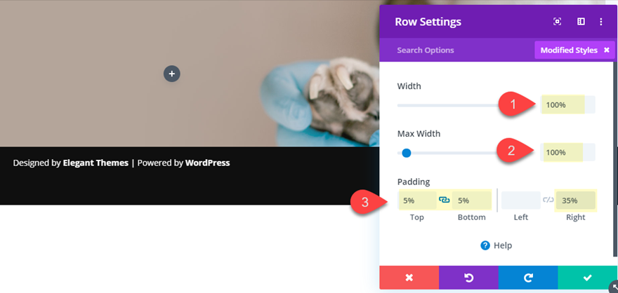divi llamativos efectos de desplazamiento de cta
