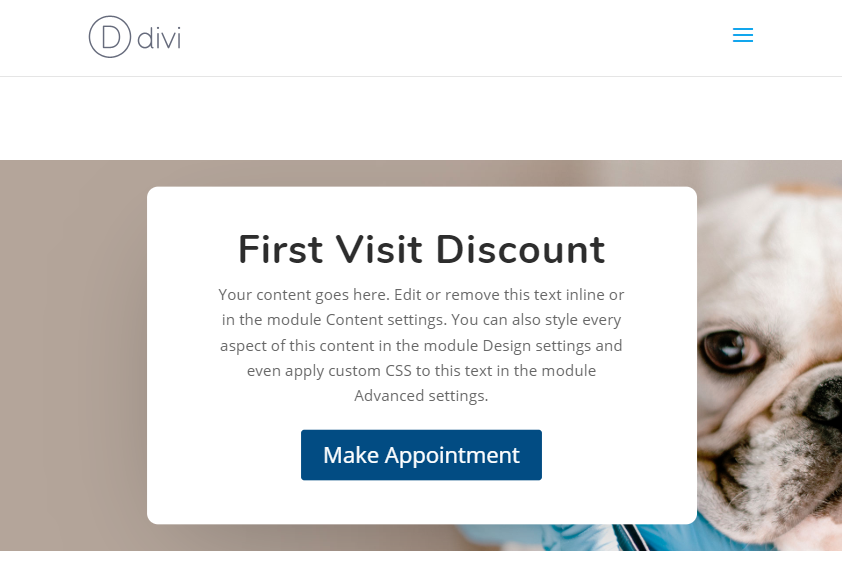 divi llamativos efectos de desplazamiento de cta