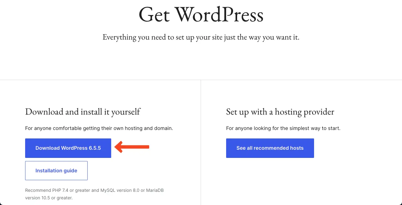 วิธีแก้ไขข้อผิดพลาดเซิร์ฟเวอร์ภายใน 500 ข้อใน WordPress 12 Download the WordPress files