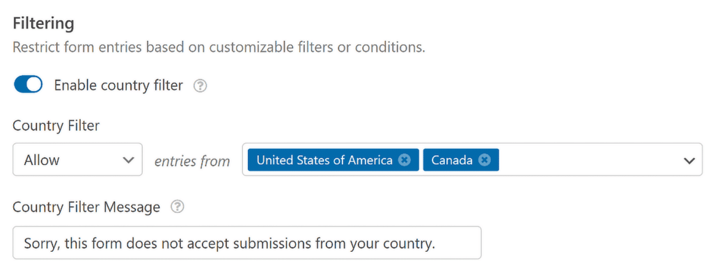 WPForms 國家/地區過濾器 - WPForms wpforms country filter