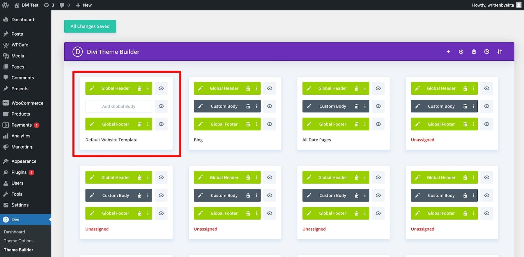 personalizar el pie de página global