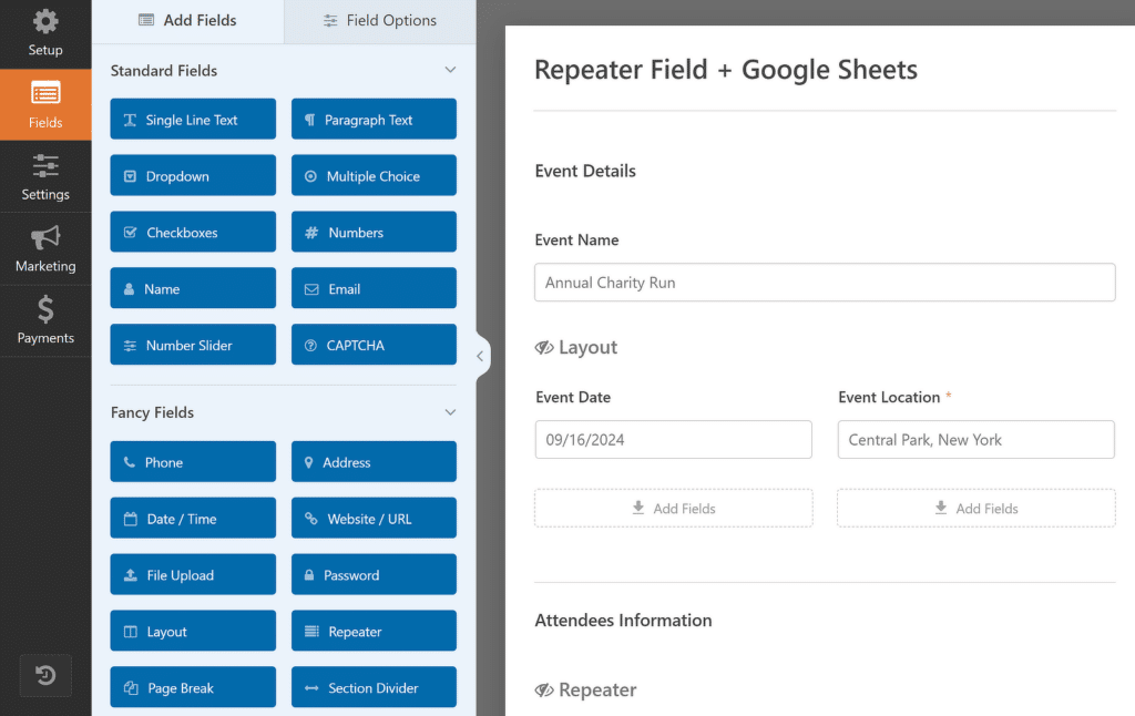 แก้ไขเทมเพลตฟิลด์ Repeater - WPForms edit repeater field template