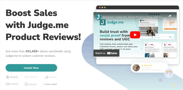 App di revisione Judge Shopify