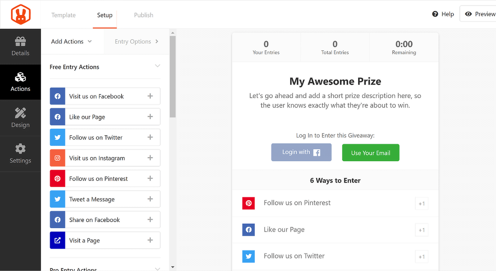 Çekilişi Yönet RafflePress - WPForms manage giveaway rafflepress
