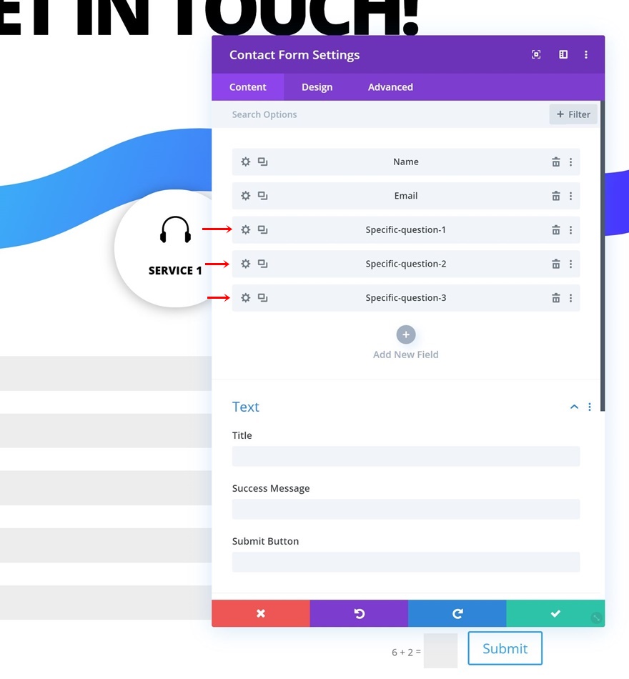 有針對性的聯繫表格