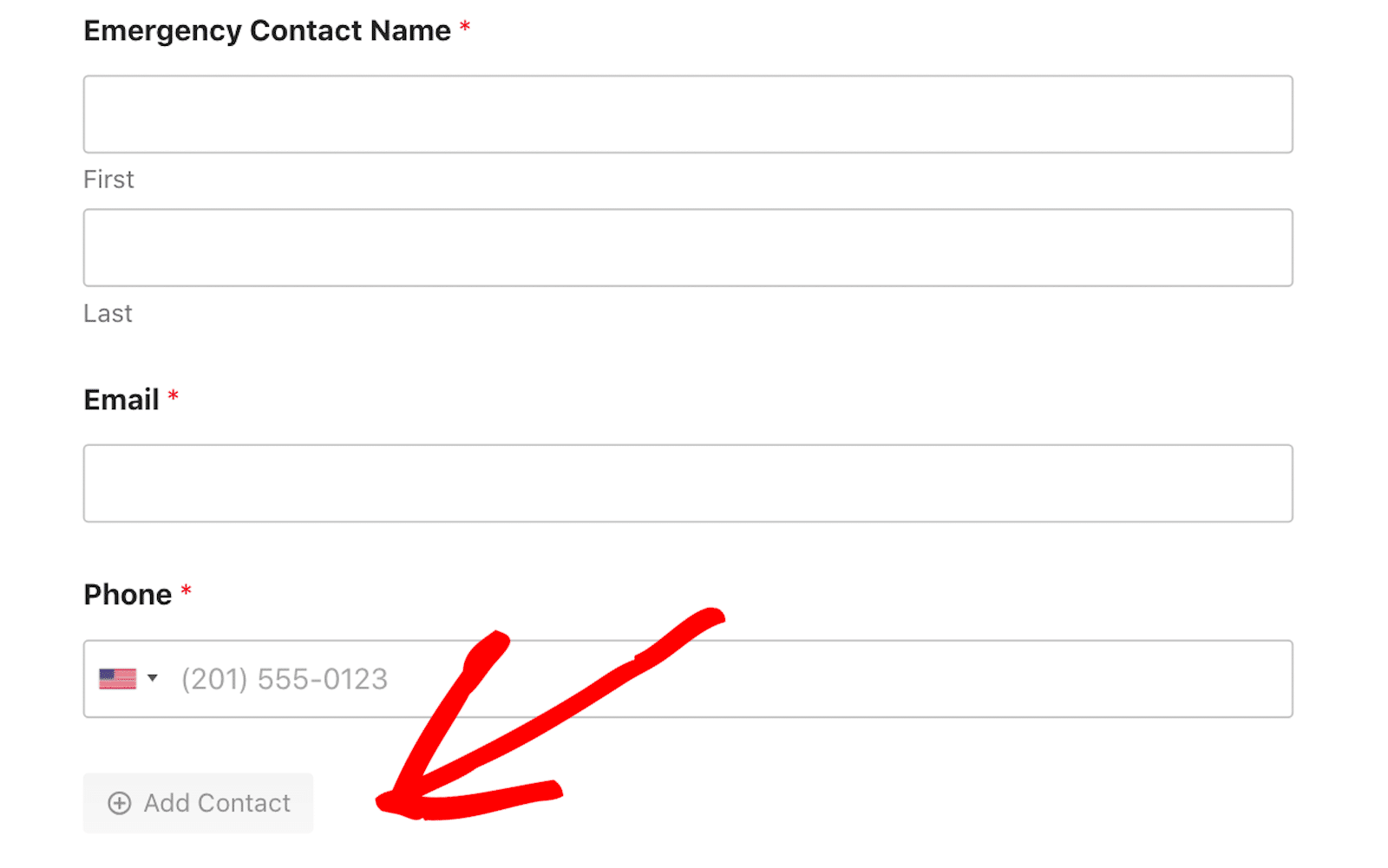 リピーター_追加ボタン - WPForms Add information with the repeater field