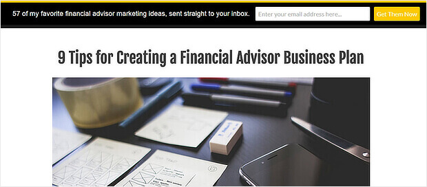 Advisor 부동 헤더 표시줄