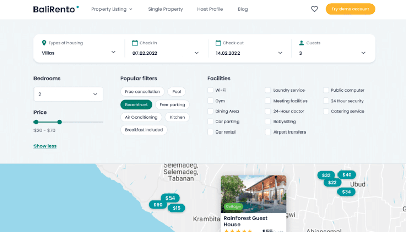 Exemple de site construit avec WooCommerce et JetSmart Filters - Source : JetSmartFilters