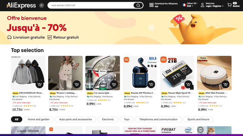 Un design plus encombré - Source : AliExpress
